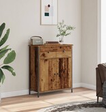 VidaXL Dressoir 70x30x80 cm bewerkt hout oud houtkleurig
