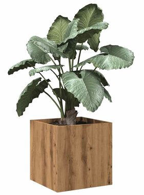 VidaXL Plantenbak 40x40x40 cm bewerkt hout artisanaal eikenkleur