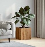 VidaXL Plantenbak 40x40x40 cm bewerkt hout artisanaal eikenkleur