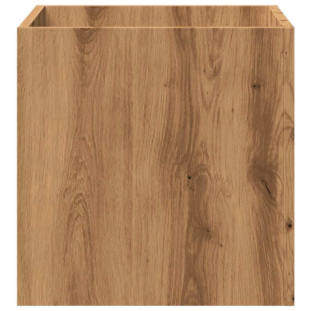 VidaXL Plantenbak 40x40x40 cm bewerkt hout artisanaal eikenkleur