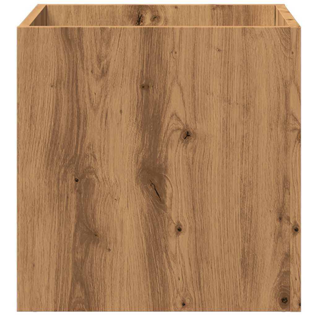 VidaXL Plantenbak 40x40x40 cm bewerkt hout artisanaal eikenkleur