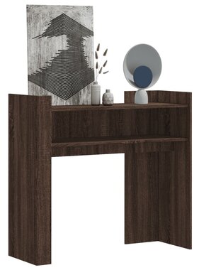 VidaXL Wandtafel 100x35x90 cm bewerkt hout bruin eikenkleurig