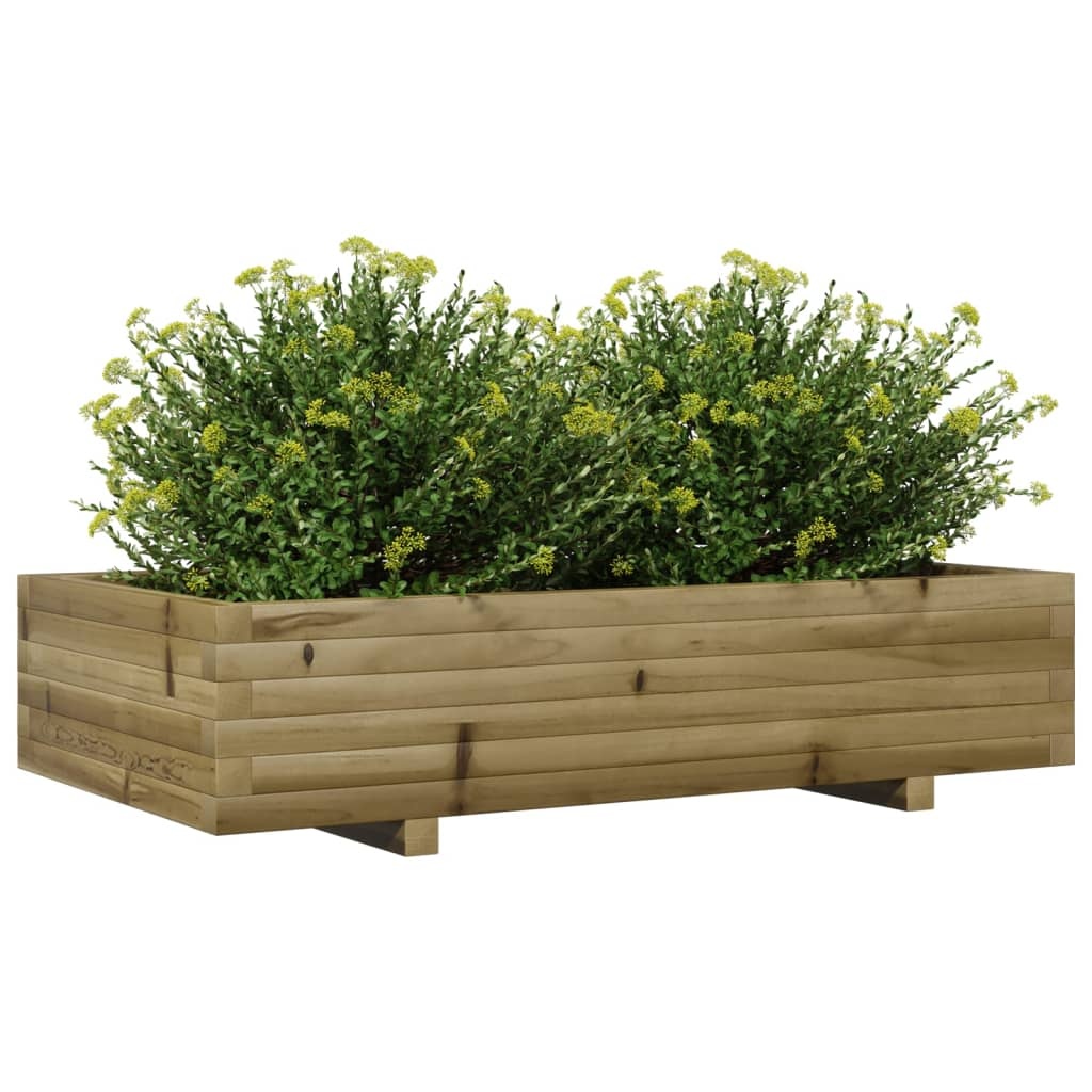 VidaXL Plantenbak 110x60x26,5 cm geïmpregneerd grenenhout