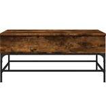 VidaXL Salontafel 100x50x45 cm bewerkt hout en metaal gerookt eiken