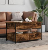 VidaXL Salontafel 85x50x50 cm bewerkt hout en metaal gerookt eiken
