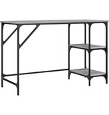 VidaXL Bureau 120x50x75 cm metaal en bewerkt hout grijs sonoma eiken