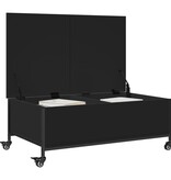 VidaXL Salontafel met wielen 91x55x34 cm  bewerkt hout zwart