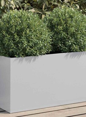 VidaXL Plantenbak 62x30x29 cm gegalvaniseerd staal zilverkleurig