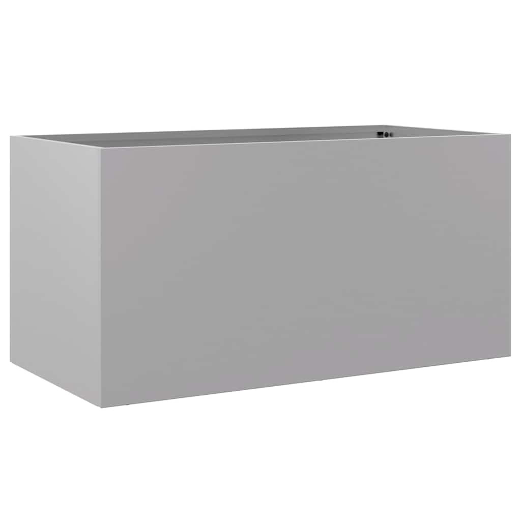 VidaXL Plantenbak 62x30x29 cm gegalvaniseerd staal zilverkleurig