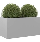 VidaXL Plantenbak 62x30x29 cm gegalvaniseerd staal zilverkleurig