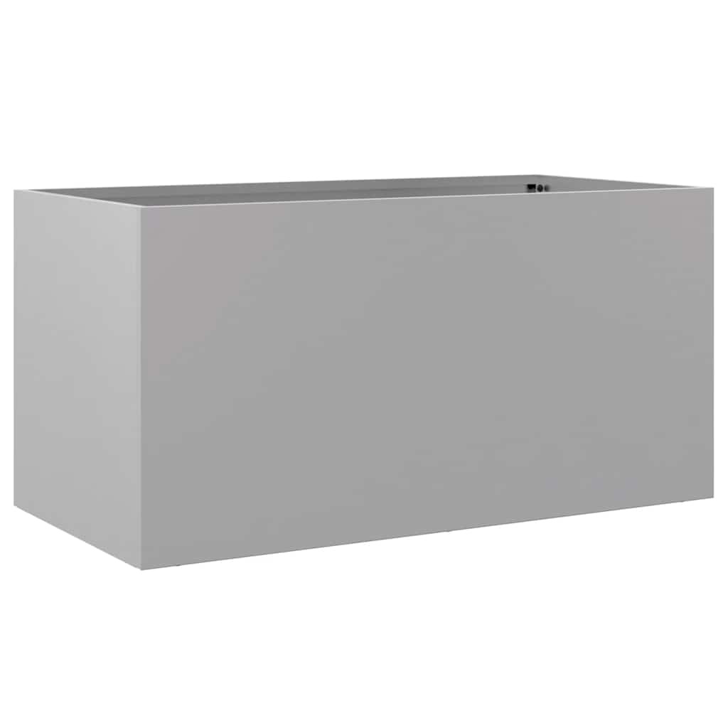 VidaXL Plantenbak 62x30x29 cm gegalvaniseerd staal zilverkleurig