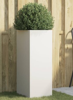 VidaXL Plantenbak 32x29x75 cm staal wit