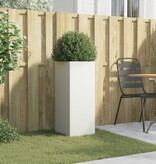 VidaXL Plantenbak 32x29x75 cm staal wit