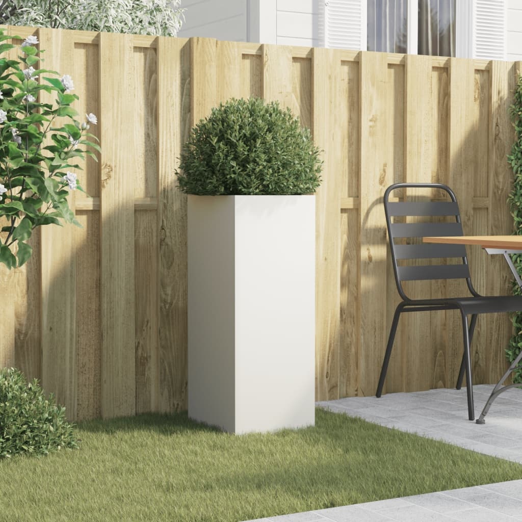 VidaXL Plantenbak 32x29x75 cm staal wit