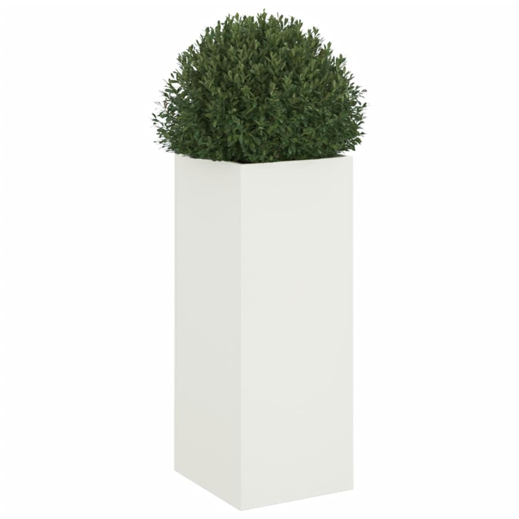VidaXL Plantenbak 32x29x75 cm staal wit
