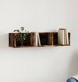 VidaXL Wandkast 75x18x16,5 cm bewerkt hout gerookt eikenkleurig