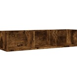 VidaXL Wandkast 75x18x16,5 cm bewerkt hout gerookt eikenkleurig