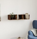 VidaXL Wandkast 75x18x16,5 cm bewerkt hout gerookt eikenkleurig