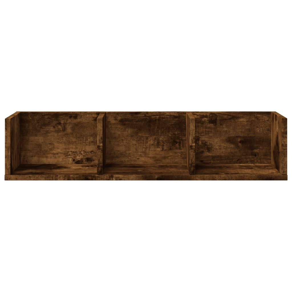 VidaXL Wandkast 75x18x16,5 cm bewerkt hout gerookt eikenkleurig