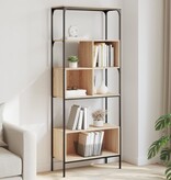 VidaXL Boekenkast 5-laags 76x33x188,5 cm bewerkt hout sonoma eiken