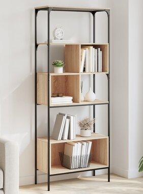 VidaXL Boekenkast 5-laags 76x33x188,5 cm bewerkt hout sonoma eiken