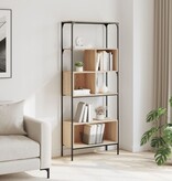 VidaXL Boekenkast 5-laags 76x33x188,5 cm bewerkt hout sonoma eiken