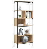 VidaXL Boekenkast 5-laags 76x33x188,5 cm bewerkt hout sonoma eiken