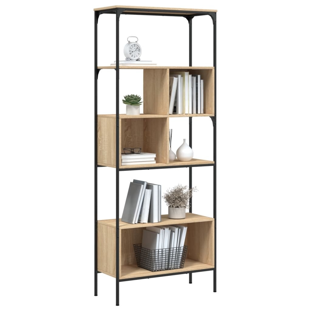VidaXL Boekenkast 5-laags 76x33x188,5 cm bewerkt hout sonoma eiken