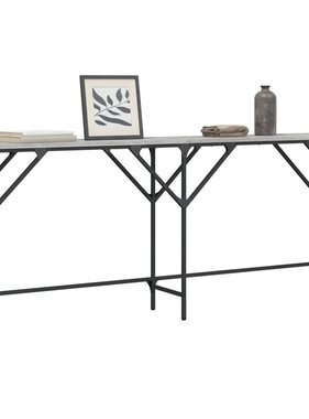 VidaXL Wandtafel 180x29x75 cm bewerkt hout grijs sonoma eikenkleurig