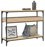 VidaXL Wandtafel met schap 100x29x75 cm bewerkt hout sonoma eikenkleur