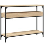 VidaXL Wandtafel met schap 100x29x75 cm bewerkt hout sonoma eikenkleur