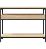 VidaXL Wandtafel met schap 100x29x75 cm bewerkt hout sonoma eikenkleur