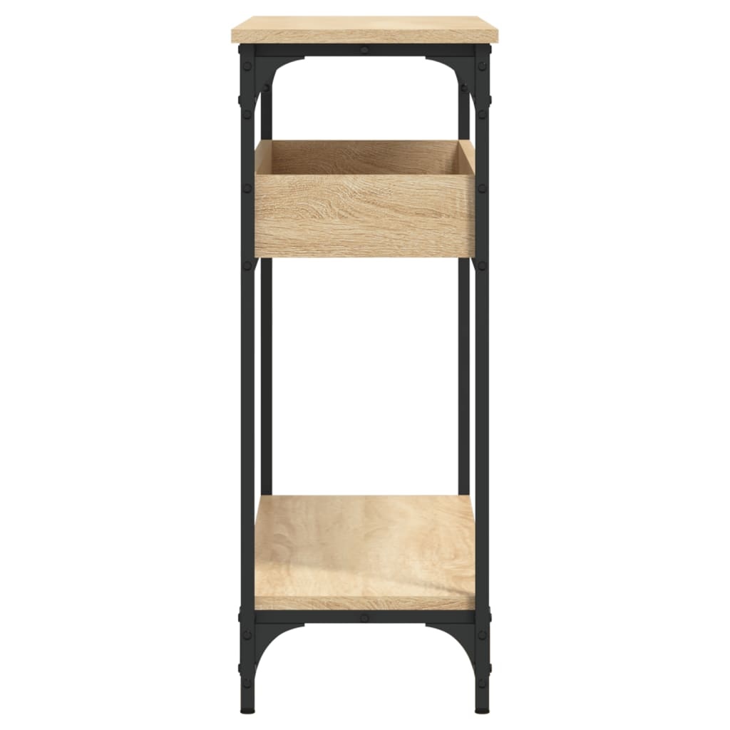 VidaXL Wandtafel met schap 100x29x75 cm bewerkt hout sonoma eikenkleur