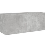 VidaXL Tv-wandmeubel met LED-verlichting 100x35x41 cm betongrijs