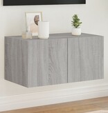 VidaXL Tv-wandmeubel met LED-verlichting 60x35x31 cm grijs sonoma