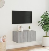 VidaXL Tv-wandmeubel met LED-verlichting 60x35x31 cm grijs sonoma