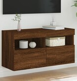 VidaXL Tv-wandmeubel met LED-verlichting 80x30x40 cm bruin eikenkleur