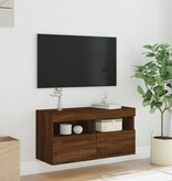 VidaXL Tv-wandmeubel met LED-verlichting 80x30x40 cm bruin eikenkleur