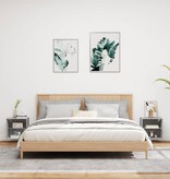 VidaXL Nachtkastjes met LED's 2 st wandgemonteerd betongrijs