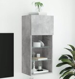VidaXL Tv-meubel met LED-verlichting 40,5x30x90 cm betongrijs