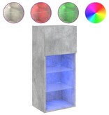 VidaXL Tv-meubel met LED-verlichting 40,5x30x90 cm betongrijs