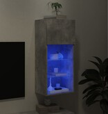 VidaXL Tv-meubel met LED-verlichting 40,5x30x90 cm betongrijs
