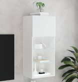 VidaXL Tv-meubel met LED-verlichting 40,5x30x90 cm wit