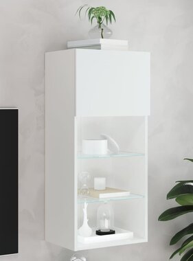 VidaXL Tv-meubel met LED-verlichting 40,5x30x90 cm wit