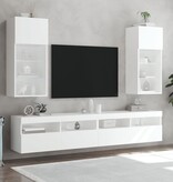VidaXL Tv-meubel met LED-verlichting 40,5x30x90 cm wit