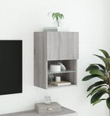 VidaXL Tv-meubel met LED-verlichting 40,5x30x60 cm grijs sonoma eiken