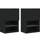 VidaXL Tv-meubels met LED-verlichting 2 st 40,5x30x60 cm zwart