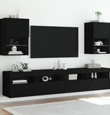 VidaXL Tv-meubels met LED-verlichting 2 st 40,5x30x60 cm zwart