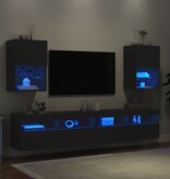 VidaXL Tv-meubels met LED-verlichting 2 st 40,5x30x60 cm zwart