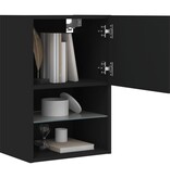 VidaXL Tv-meubels met LED-verlichting 2 st 40,5x30x60 cm zwart